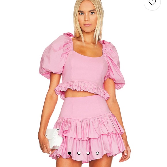 LoveShackFancy Tops - LoveShackFancy Pink Crop Top